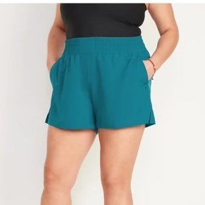 Old Navy High-waisted StretchTech Shorts, 4 inch inseam, Mediterranean Sea